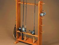custom wooden fishing rod display rack for fishing rod