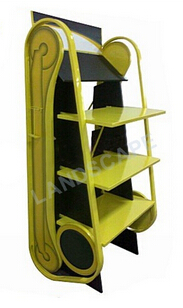 Floor standing popular lube oil display shelf/ promotional engine oil display stand