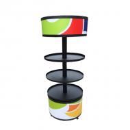 Metallic Rotating Floor Stand with PVC Graphic