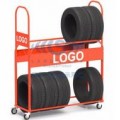 2015 customized tire showcase for storage, metal wheel rim display rack