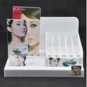 White Plastic Cosmetic Counter Display Stand 010