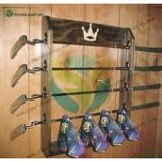 Wood Golf Club Display Rack for 4 Rare Scotty Cameron Putters & 4 Headcovers