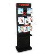 Elegant black metal display stand with hook adjustable Toshiba Display