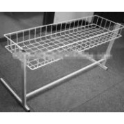 Retail floor standing metal wire basket display rack for clothes