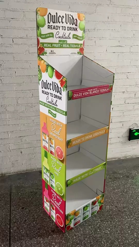Waterproof Corrugated Floor Stand for Supermarkets