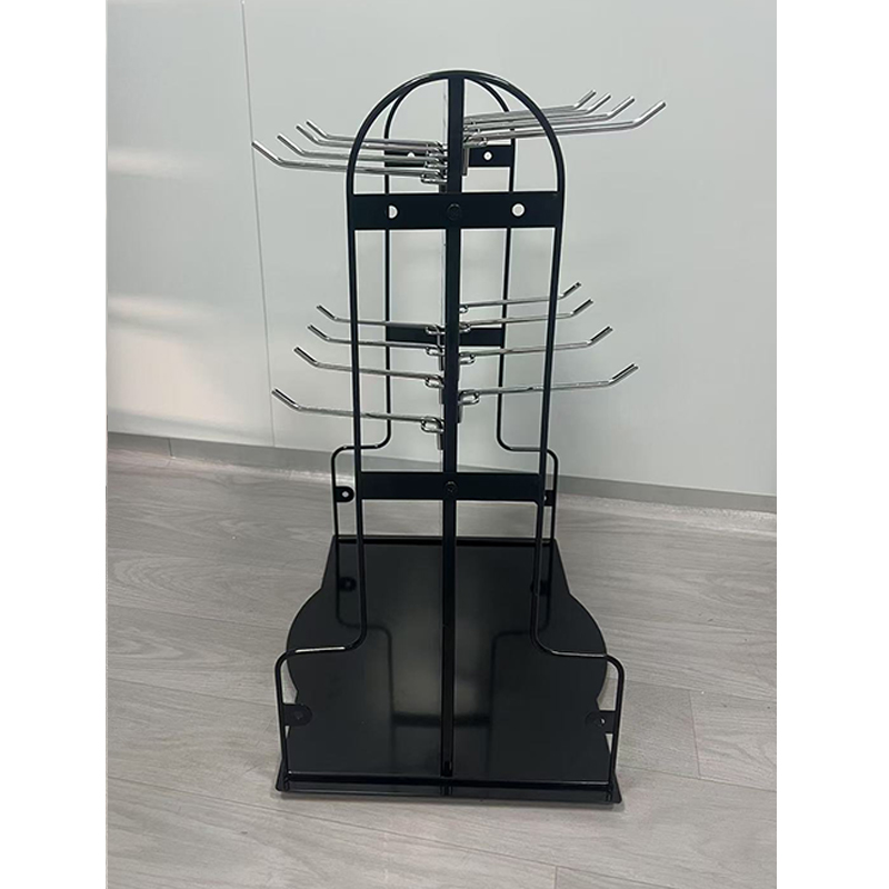 Double Sided Rotating Metal Pegboard Display Rack - 360° Swivel Hooks Organizer (Space Saving)