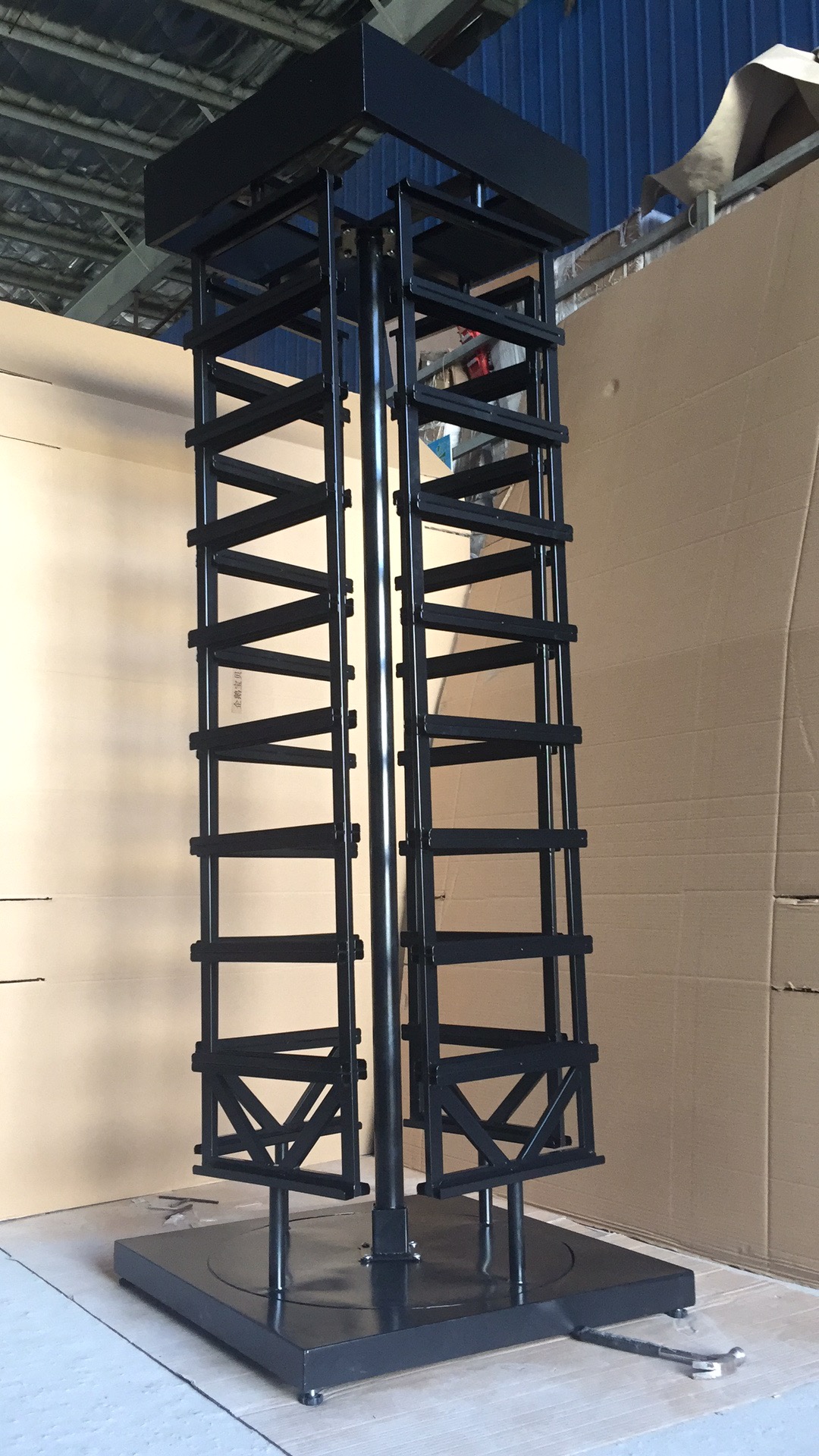 Premium Natural Stone Display Stand with rotating panel for Luxury Showrooms