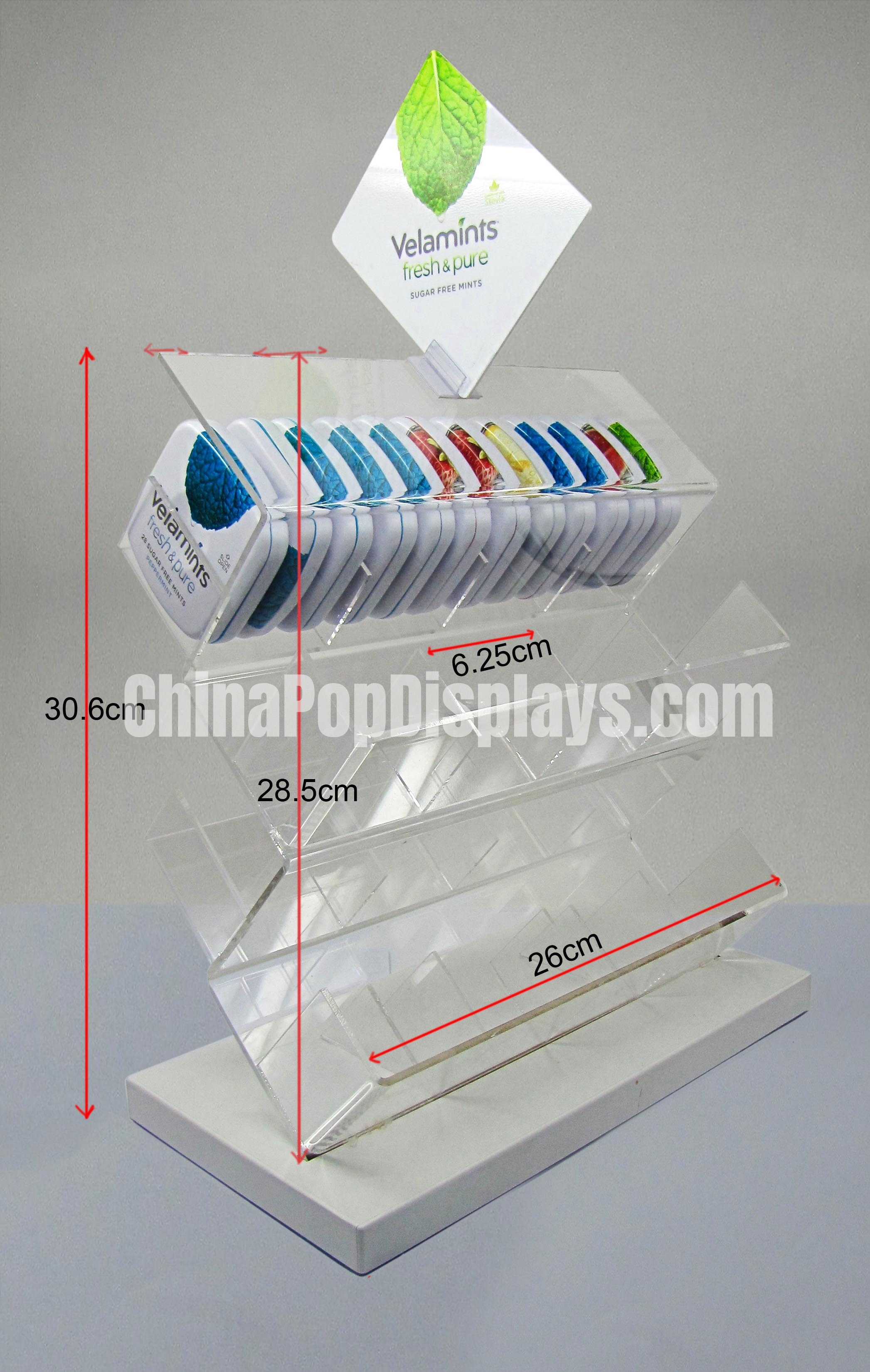 Custom Logo Acrylic Candy Holder - Tiered Countertop Sweet Organizer for Brands