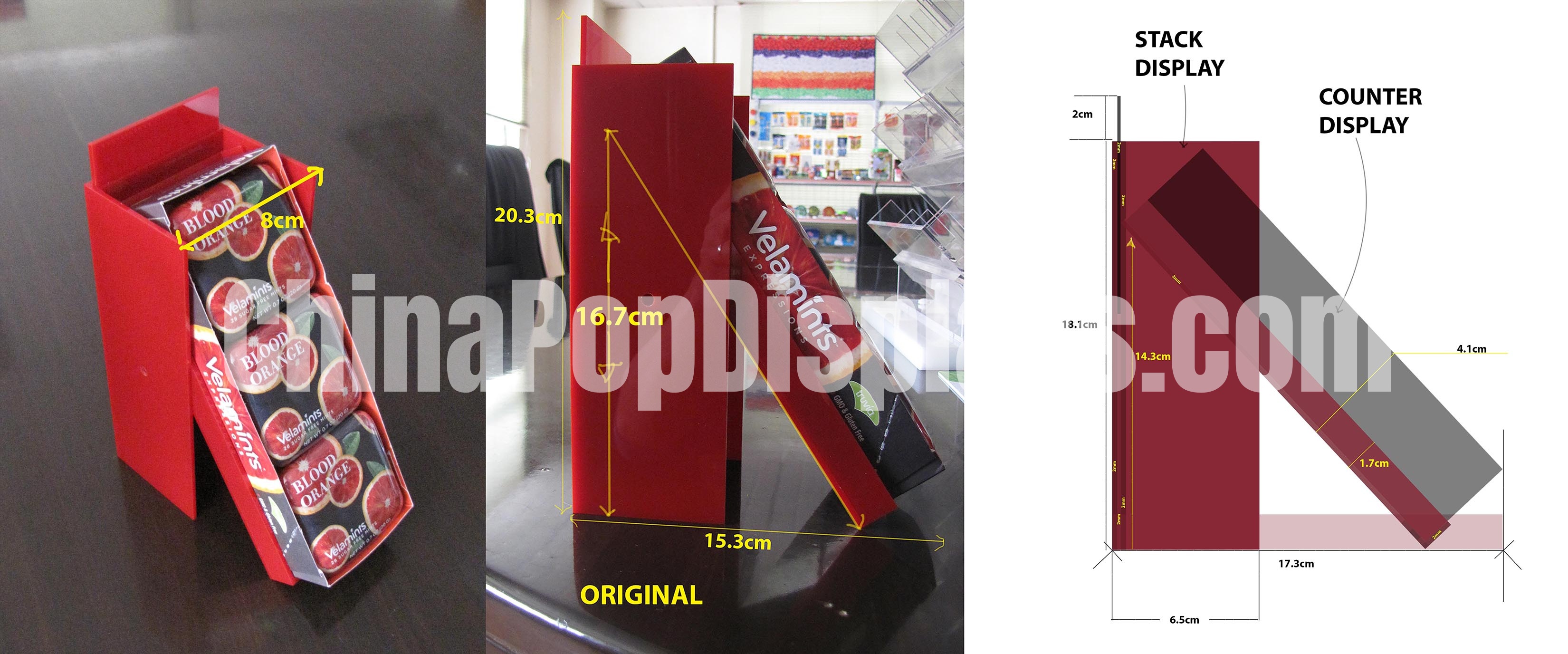 Acrylic Candy Display Stand - Countertop Sweets Rack for Stores