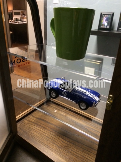 Vintage Walnut & Acrylic Display Cabinet - Multi-Functional Storage with acrylic Shelves