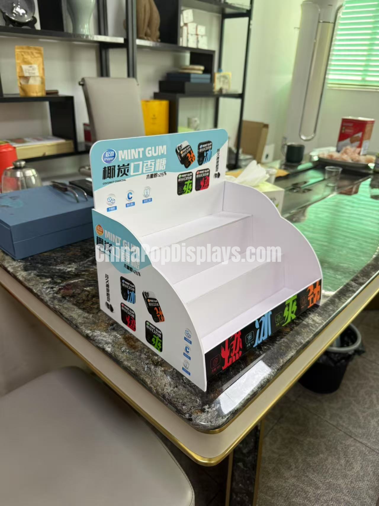 Custom Logo Multi-tier PVC Stand - Brand Promotion Display with Tiered Organizer