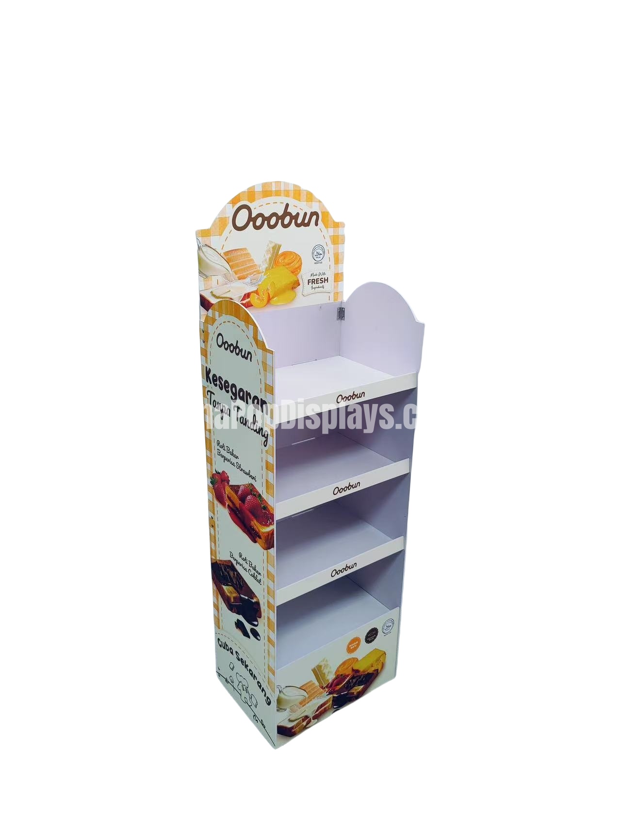 Anti-Tip Quick Assembly Plastic Display Stand - Supermarket Floor Fixture