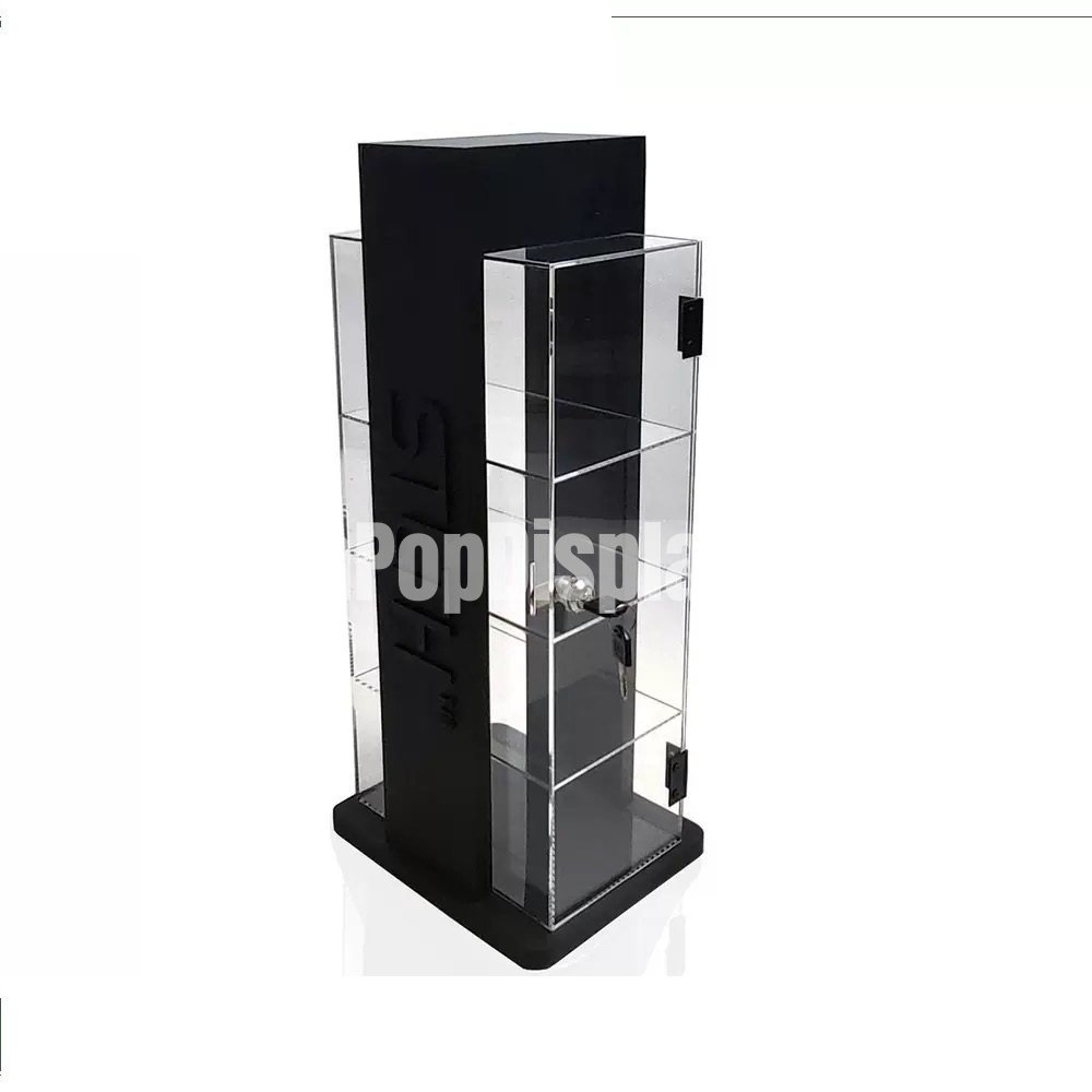 Lockable Acrylic Display Case for Collectible Coins and Action Figures