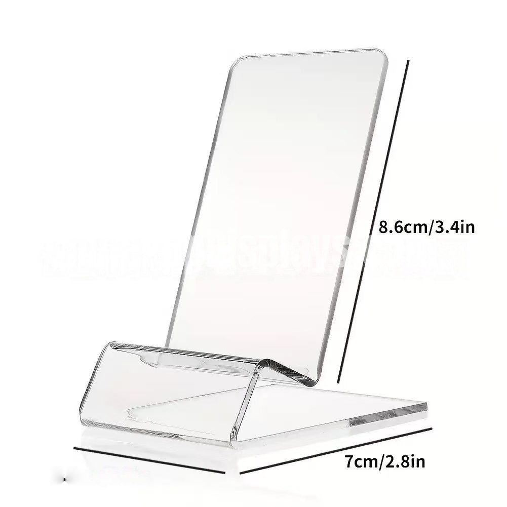 Customizable Acrylic Phone Display Stand - Elegant Desktop Phone Holder & Clear Phone Showcase for Retail
