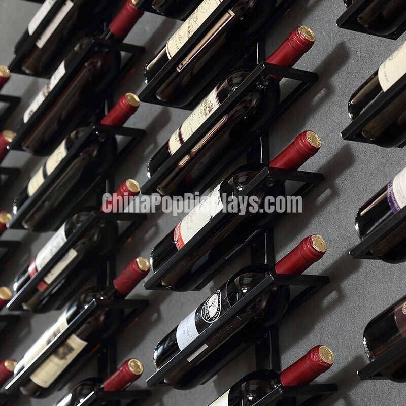 Custom Commercial Wall Mounted Iron Wine Display Racks for Retail - Bulk Wrought Iron Wine Storage Shelf Supplier