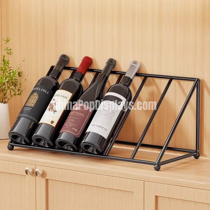 Custom Commercial Desktop Iron Wine Display Stands for Retail - Bulk Metal Wine Rack OEM Supplier