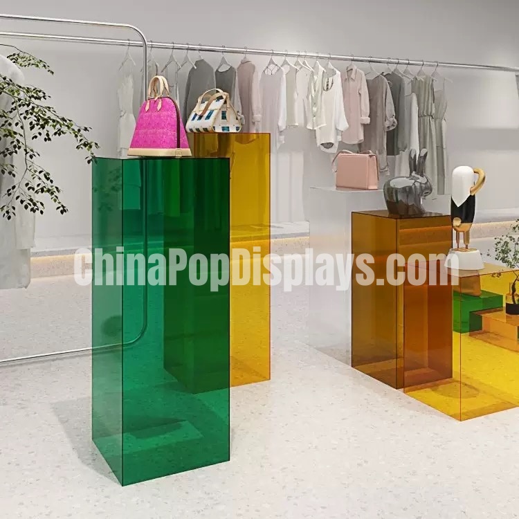 Vibrant Colorful Acrylic Display Props for Modern Retail Store Decor