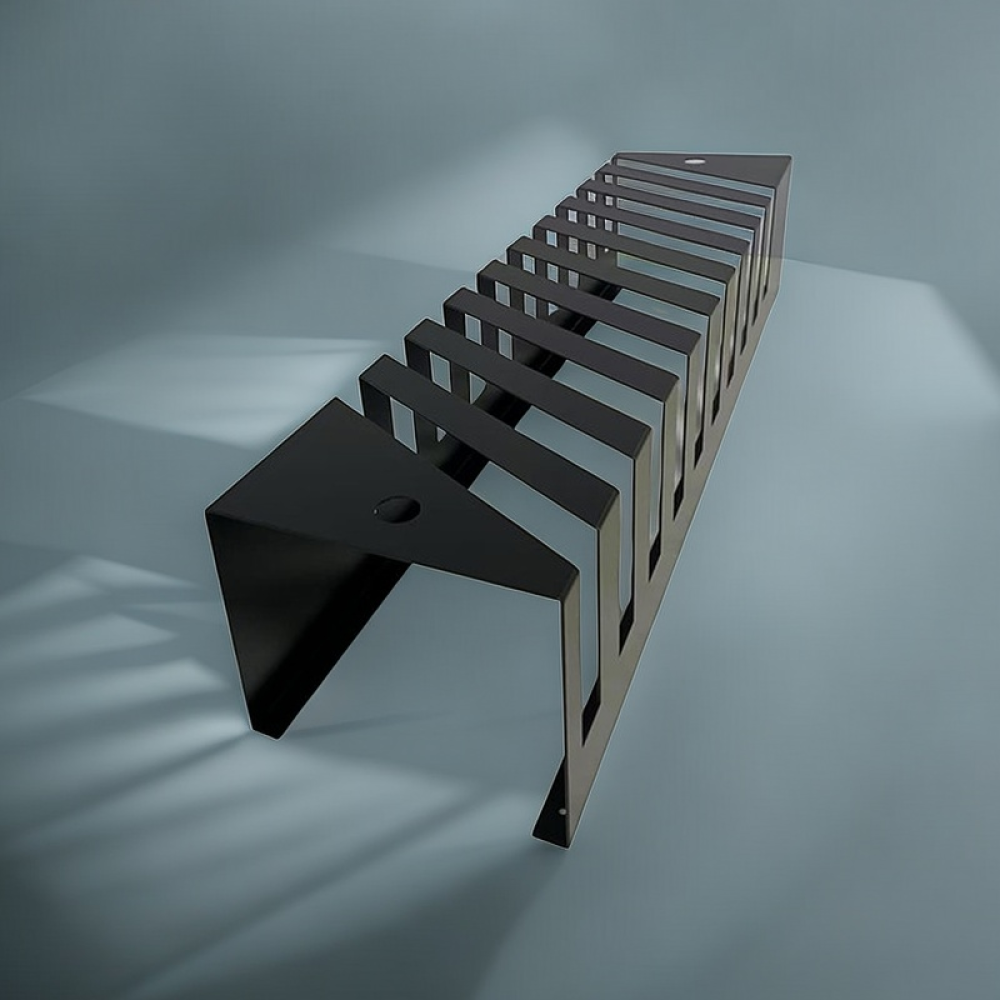 Slot-in Modular Stone Display Rack - Heavy Duty Iron Gallery System for Slab Exhibitions