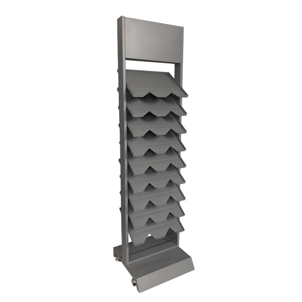 Quartz Slab Display System - Lean Steel Frame for Heavy Stone Panels