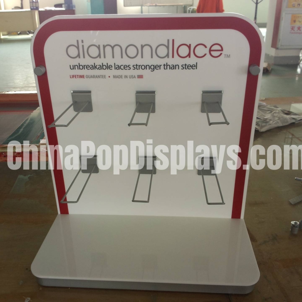 Acrylic Necklace Display Stand with Metal Hooks - Desktop Jewelry Organizer