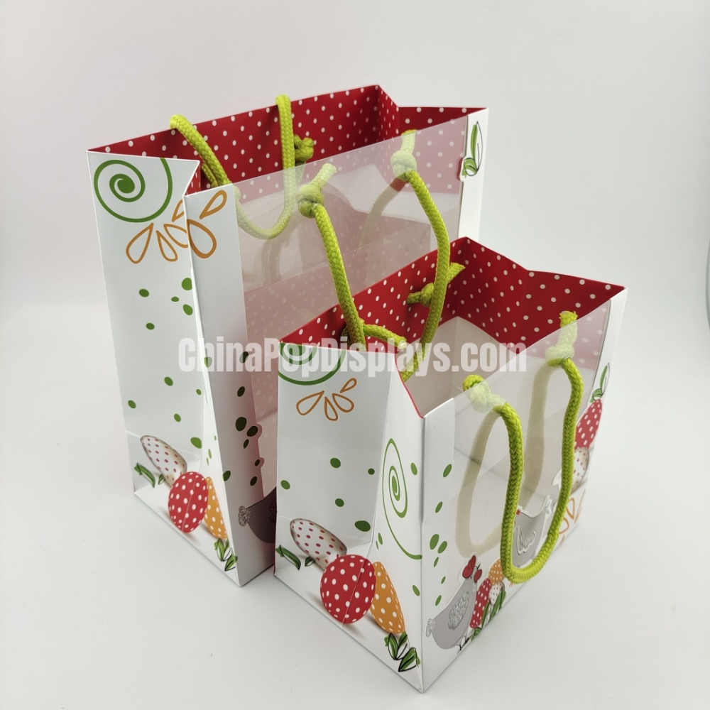 Clear Window Kraft Paper Bags | PVC Display Packaging