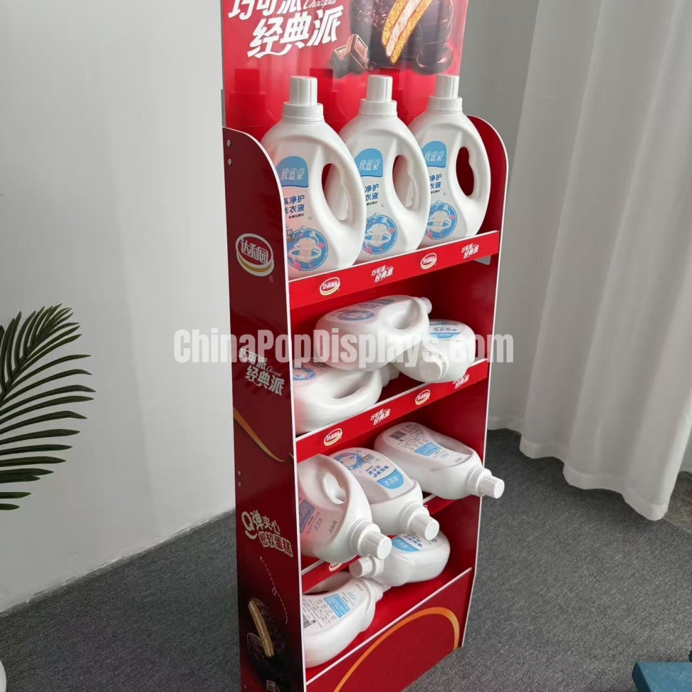 Heavy-Duty PVC Floor Display Rack - Retail Product Showcase Stand