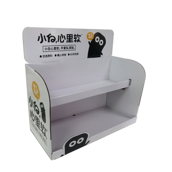 Quick Assembly Multi-tier Paper Display Rack - Eco-friendly Cardboard Desktop Organizer & Space-saving Shelf