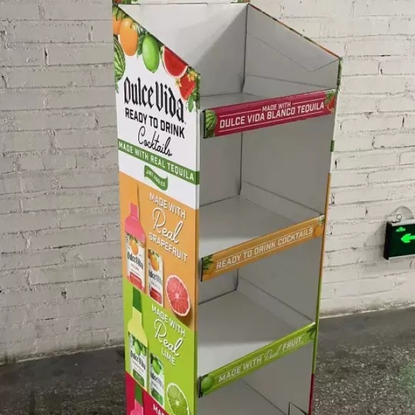 Waterproof Corrugated Floor Stand for Supermarkets