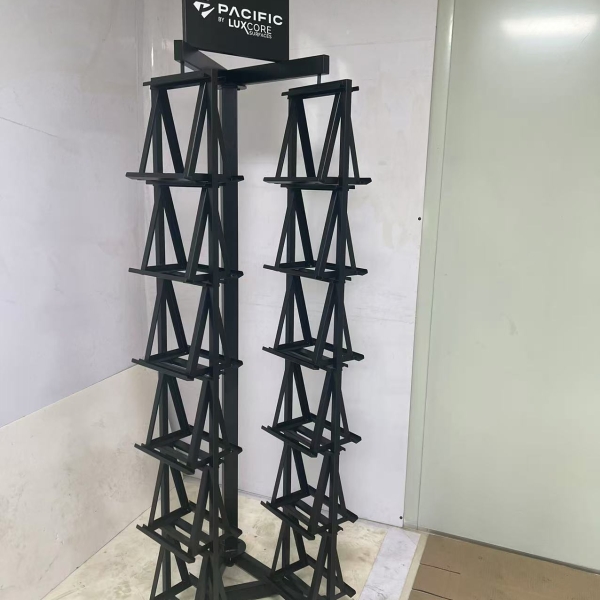 Granite Sample Display Rack with Rotating Panels - flooring Stone Exhibitor