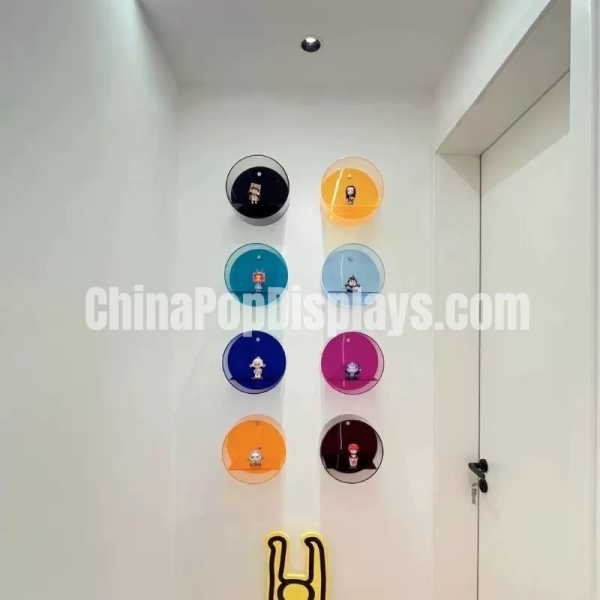 Multi-Color Acrylic Wall Shelf - Modern Storage Cubes